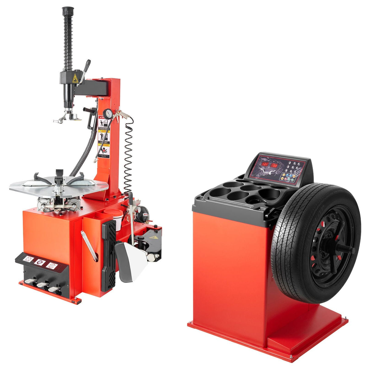 Electric Tire Changer, 18" Spindle, Durable Tire Changer Tire Balancer with 1.5 HP Motor, Accurate Tire Changer Tire Balancer with Auto Calibration Mode, FIt for Sedans/SUVs/Pickup Trucks