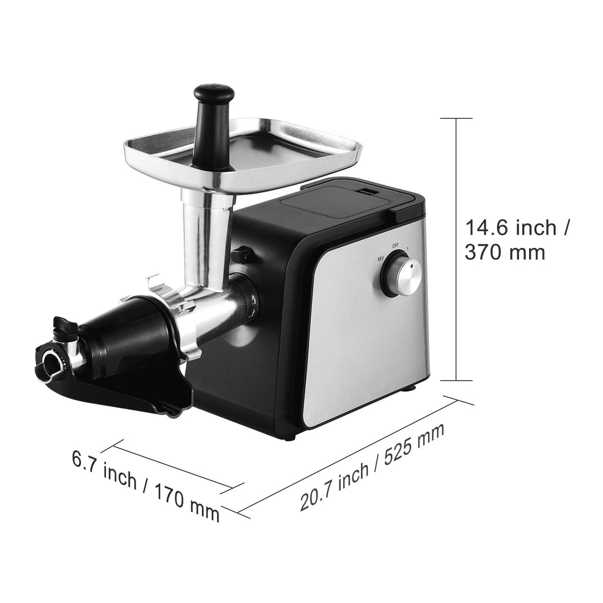 Electric Tomato Strainer, 500W Tomato Sauce Maker Machine, 4.9 LBS/Min Food Strainer and Sauce Maker, Pure Copper Motor Food Mill with Reverse Function for Tomato Strawberry Blueberry Sauce