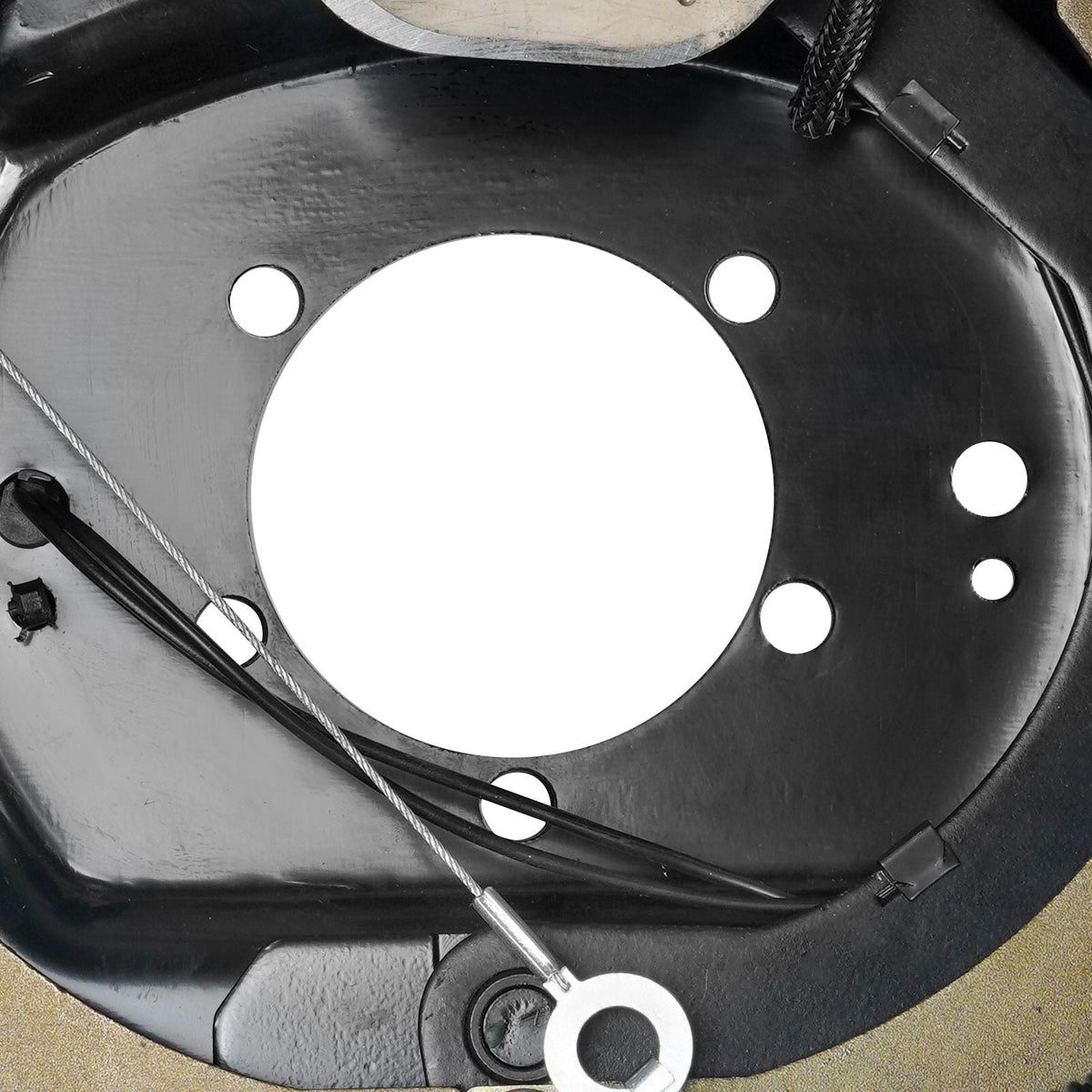 Electric Trailer Brake Assembly, 12" x 2", 1 Pair Self-Adjusting Electric Brakes Kit for 7000 lbs Axle, 5-Hole Mounting, Backing Plates for Braking System Part Replacement (1 Right + 1 Left)