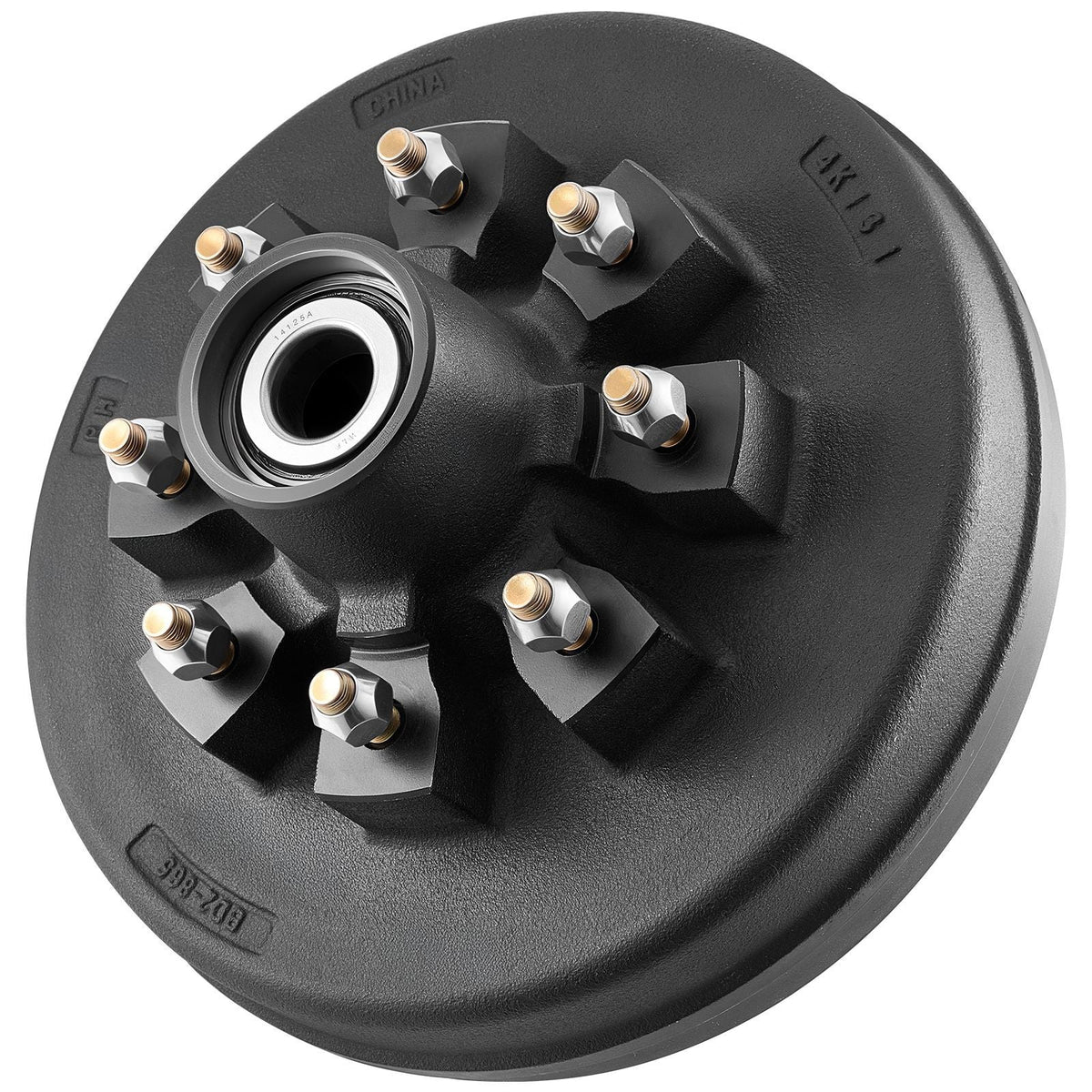 Electric Trailer Brake Drum, 1 Pack, 8-Hole on 4-Inch Bolt Circle Brake Drum for 7000 lbs Trailer Axles, Long Service Life, Replacement of 12 Inch Brake Hub Drums Assembly for Trailers, RVs