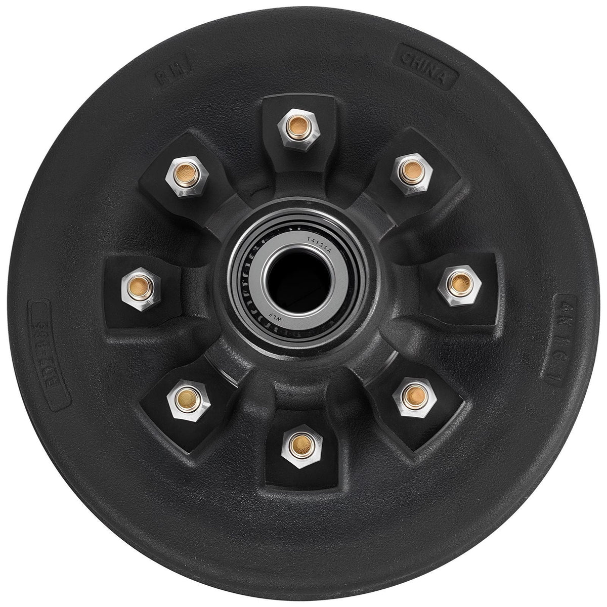 Electric Trailer Brake Drum, 1 Pack, 8-Hole on 4-Inch Bolt Circle Brake Drum for 7000 lbs Trailer Axles, Long Service Life, Replacement of 12 Inch Brake Hub Drums Assembly for Trailers, RVs