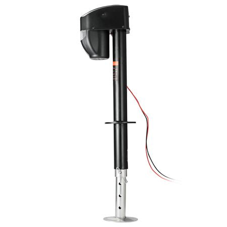 Electric Trailer Jack, 5000 lbs, Heavy Duty RV Electric Power Tongue Jack with 2 Way Connector, Remote Control, Crank Handle & Weatherproof Jack Cover, 10"-28.3" Lift, for Trailers & Campers