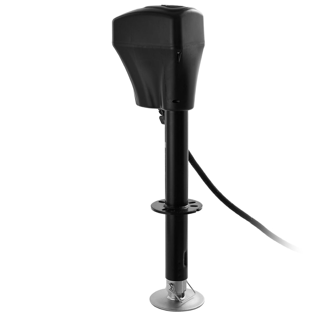 Electric Trailer Jack, 5000 lbs, Heavy Duty RV Electric Power Tongue Jack with 7-pin Connector, Manual Crank Handle & Weatherproof Jack Cover, 10"-28.3" Lift, for Trailers, Campers & RVs, Black