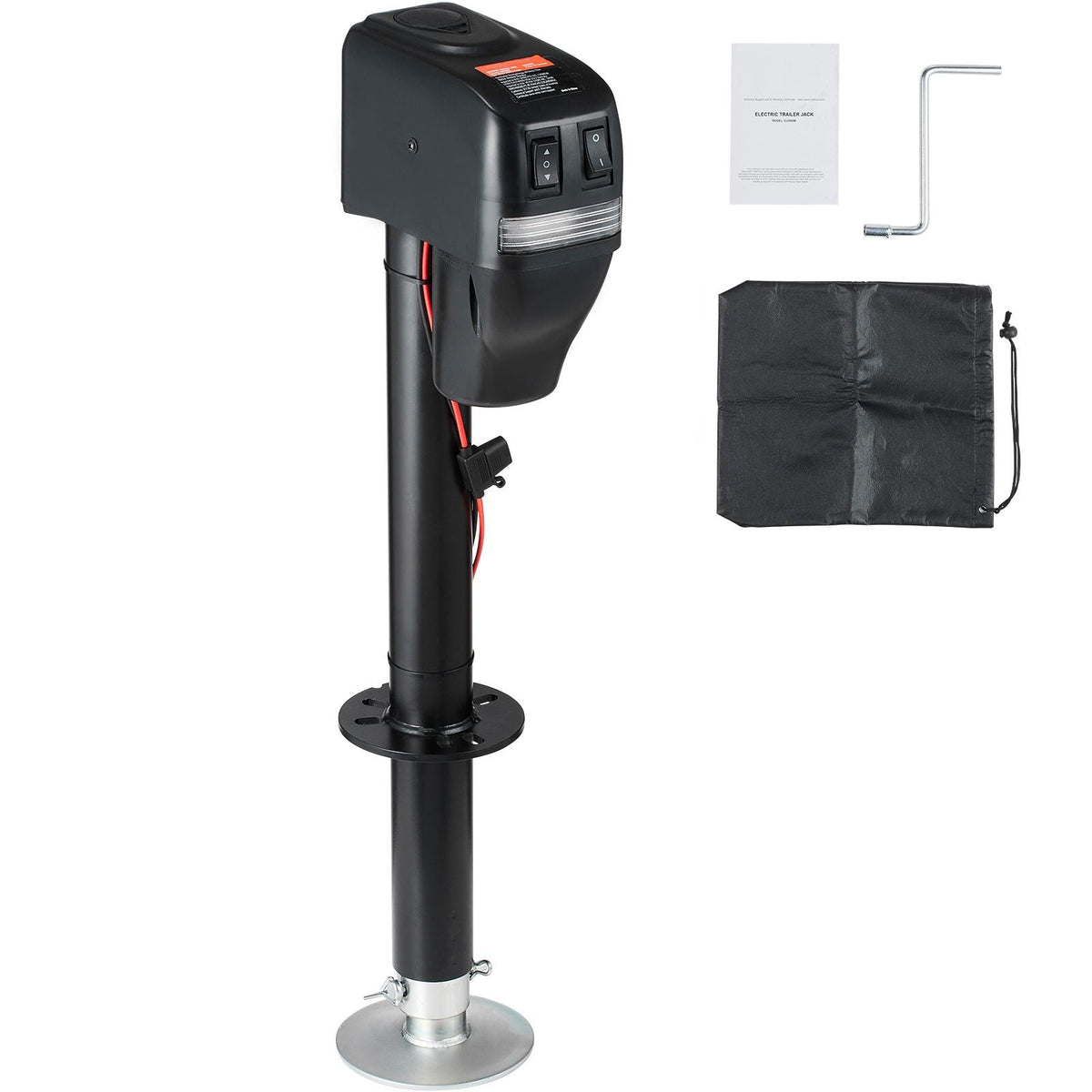 Electric Trailer Jack, Power Tongue Jack Weight Capacity 4000 lbs, 9.84"-33.85" Electric Tongue Jack with Waterproof Cover for Lifting RV Trailer, Horse Trailer, Utility Trailer, Yacht Trailer