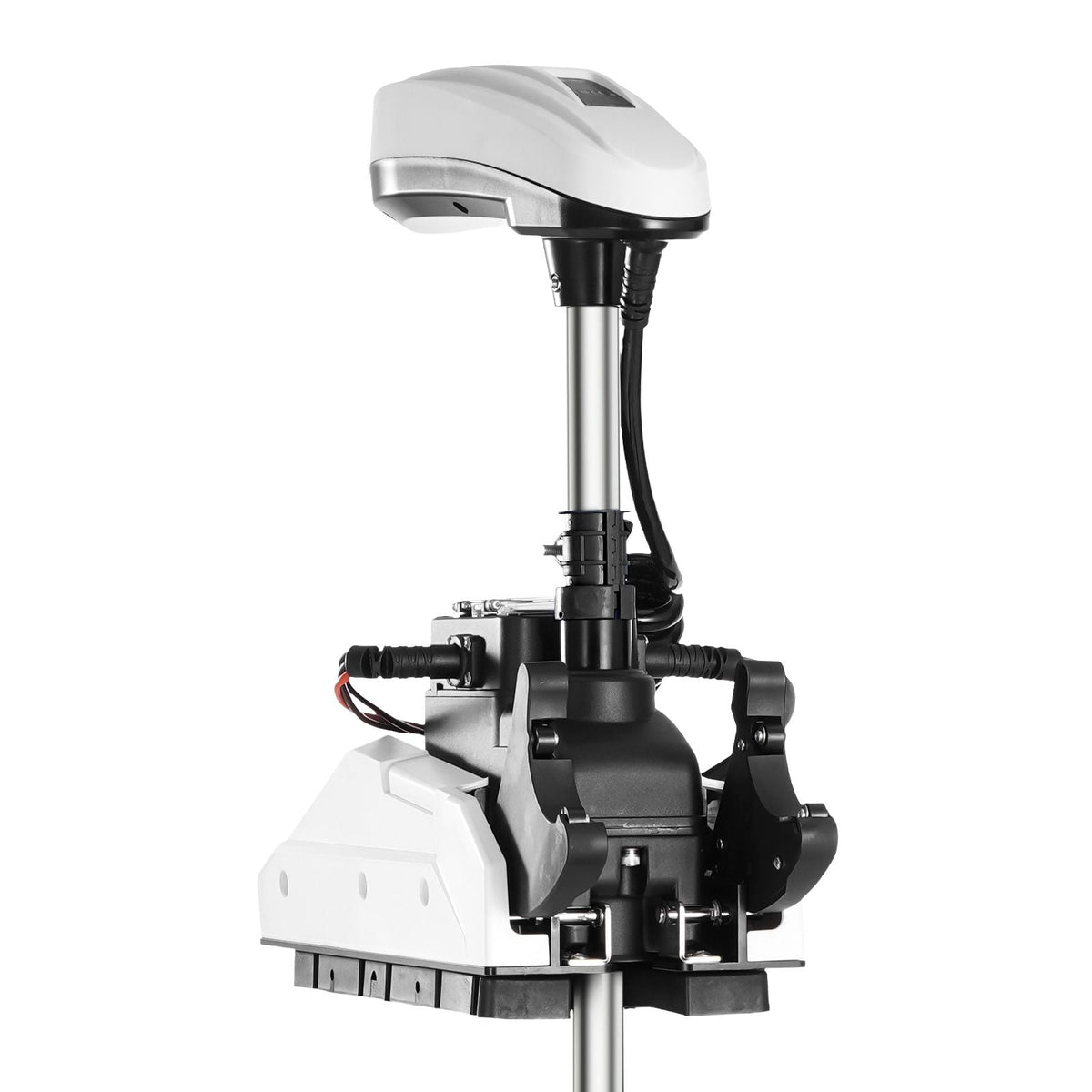 Electric Trolling Motor, 12V 55lbs Thrust with GPS, 10-Speed Bow Mounted Saltwater Outboard Boat Motor with Remote Control & LCD Battery Indicator, for Kayaks, Fishing Boats, 54-Inch Shaft