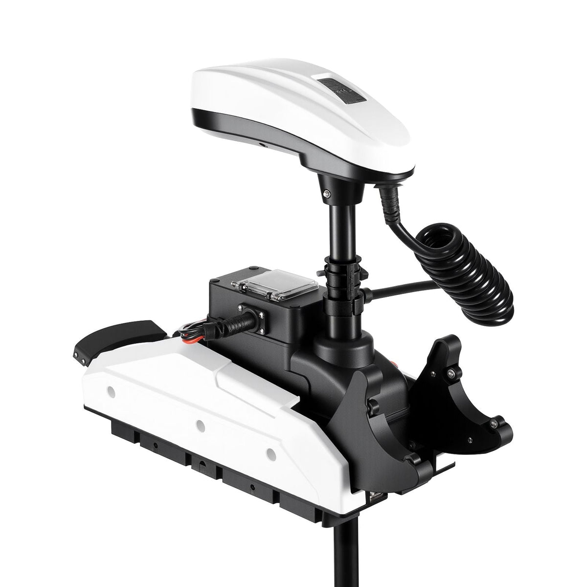 Electric Trolling Motor, 55lbs Thrust with GPS, 10-Speed Bow Mounted Saltwater Outboard Boat Motor with Remote Control & LCD Battery Indicator, for Kayaks, Fishing Boats, 36-Inch Shaft