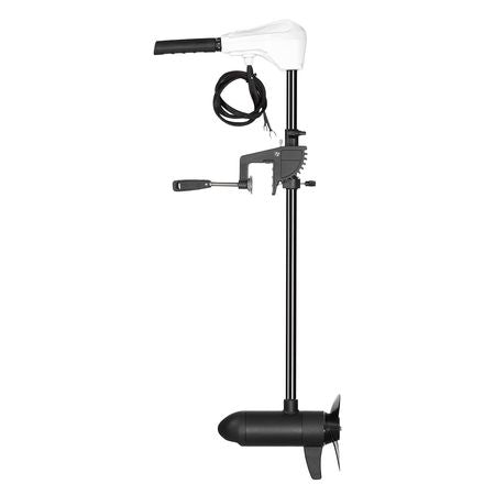 Electric Trolling Motor, Transom Mounted Outboard Boat Motors 24V 86lbs Thrust, 8-Speed Electric Boat Engine w/ Battery Indicator, for Kayaks, Fishing Boats on Freshwater/Saltwater, 36-In Shaft