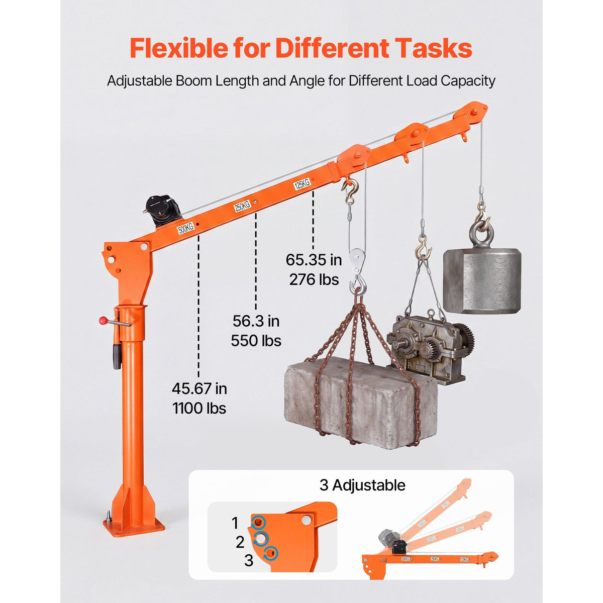 Electric Truck Crane, 1100 lbs Pickup Truck Crane with 12V 3000 lbs Electric Winch, 360° Rotating Telescopic Boom, Premium Galvanized Steel, Foldable Pickup Bed Jib for Machine Lumber Lifting