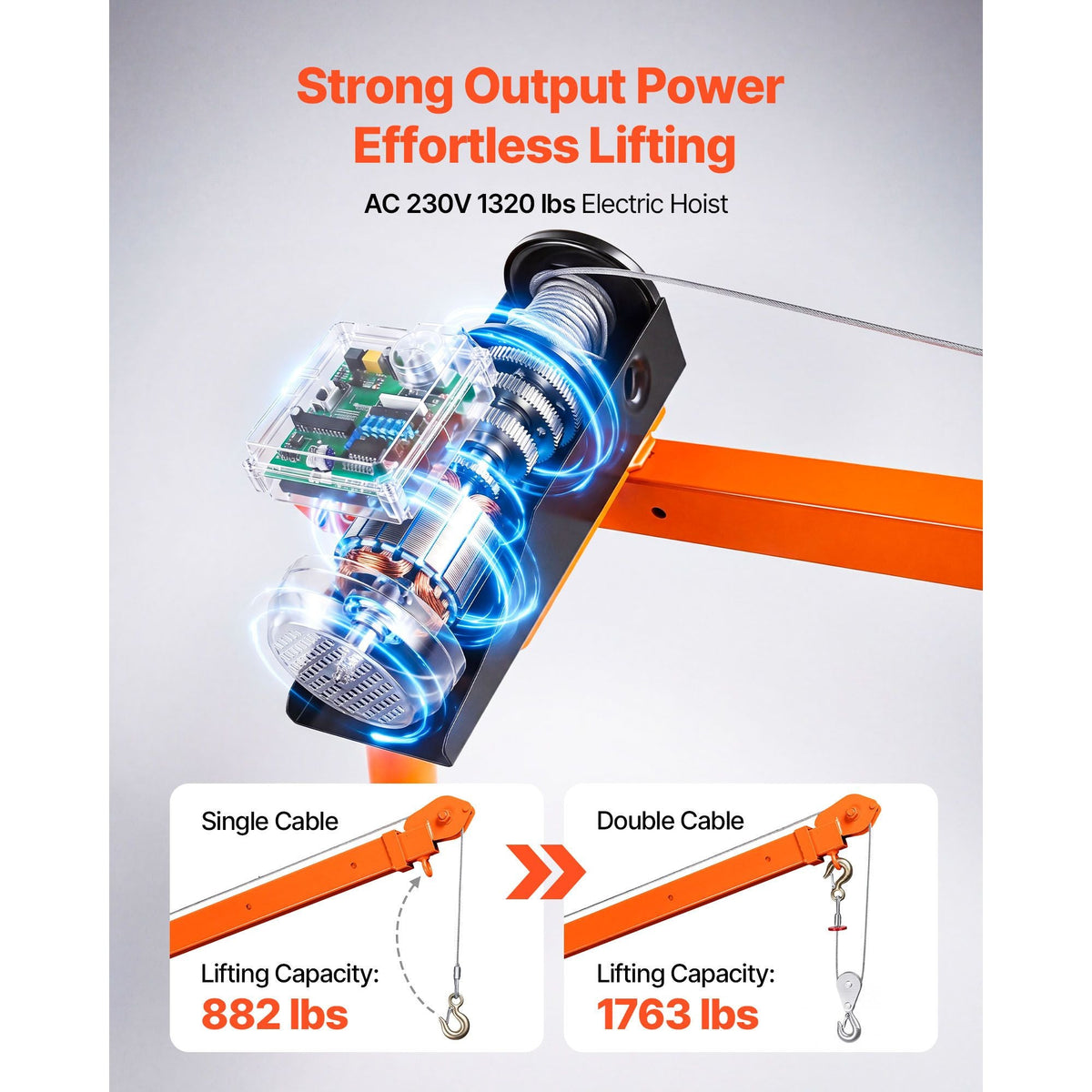 Electric Truck Crane, 1100 lbs Pickup Truck Crane with PA800 Electric Hoist, 360° Rotating Telescopic Boom, Premium Galvanized Steel,Foldable Pickup Bed Jib Hoist for Machine Lumber Lifting