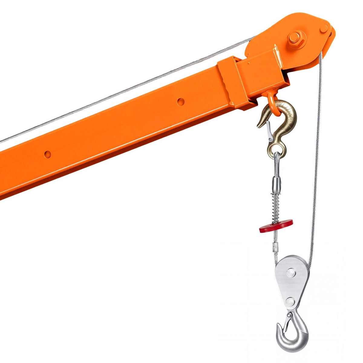 Electric Truck Crane, 2200 lbs Pickup Truck Crane with 2200 LBS Electric Hoist, 360° Rotating Telescopic Boom, Premium Galvanized Steel, Foldable Pickup Bed Jib Hoist for Machine Lumber Lifting