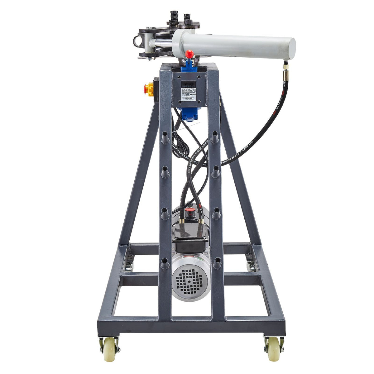 Electric Tube Bending Machine, 750W Electric Tubing Bender with 6L Hydraulic Cylinder, Movable Pipe Bender Machine with 3 Dies & 180° Max Bending Angle, Suitable for 1", 1-1/2", 1-3/4" Pipes