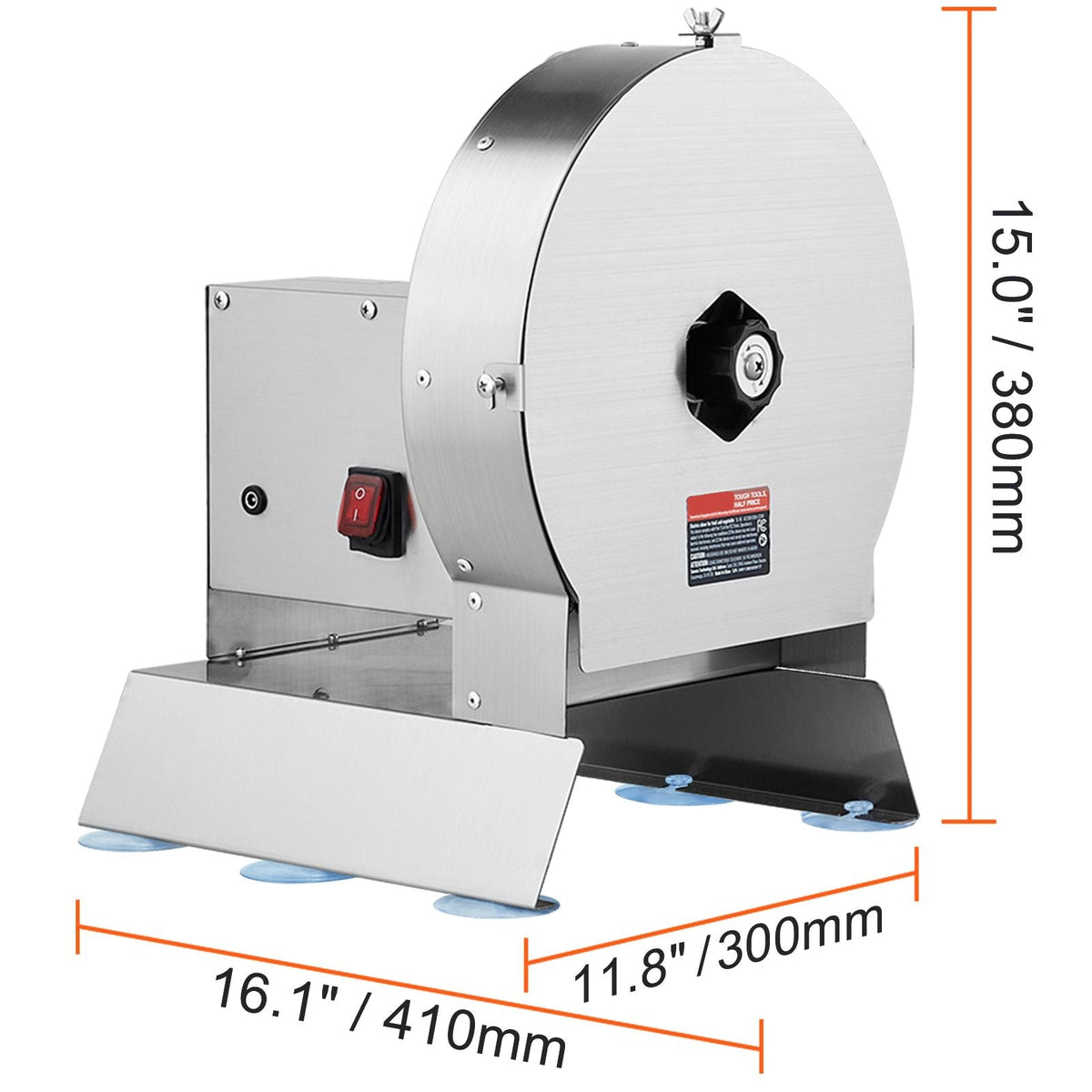 Electric Vegetable Slicer, 0-0.5"/0-12mm Thickness Adjustable Commercial Slicer Machine, Convertible to Manual, Stainless Steel Food Cutter Slicing Machine, for Potato, Lemon, Tomato, Apple