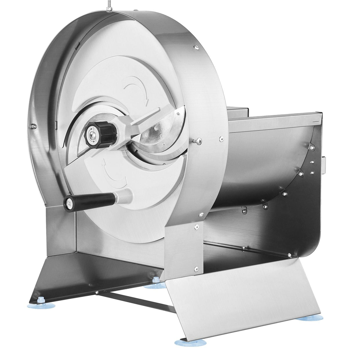 Electric Vegetable Slicer, 0-0.5"/0-12mm Thickness Adjustable Commercial Slicer Machine, Convertible to Manual, Stainless Steel Food Cutter Slicing Machine, Large Feed Port for Potato, Tomato