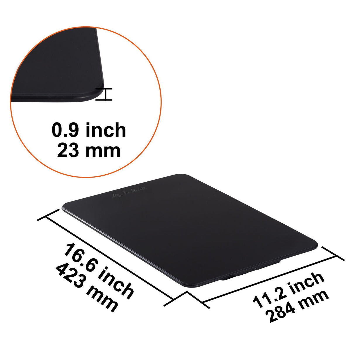 Electric Warming Tray, 16.5" x 11" Portable Tempered Glass Heating Tray with Temperature Range (65-90 Celsius), Perfect for Dinner, Catering, Parties, Events, Entertaining and Holiday, Black
