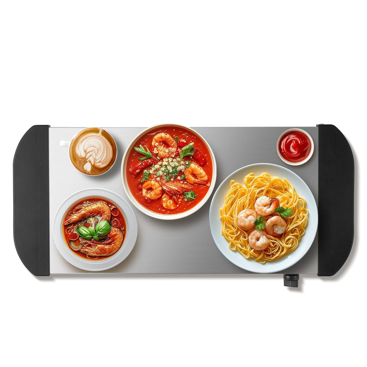 Electric Warming Tray, Food Warming Trays for Buffet, Warming Trays with Adjustable Temperature Control, Portable Stainless Steel Food Warmer, Hot Plate Perfect for Parties, Catering, Holidays