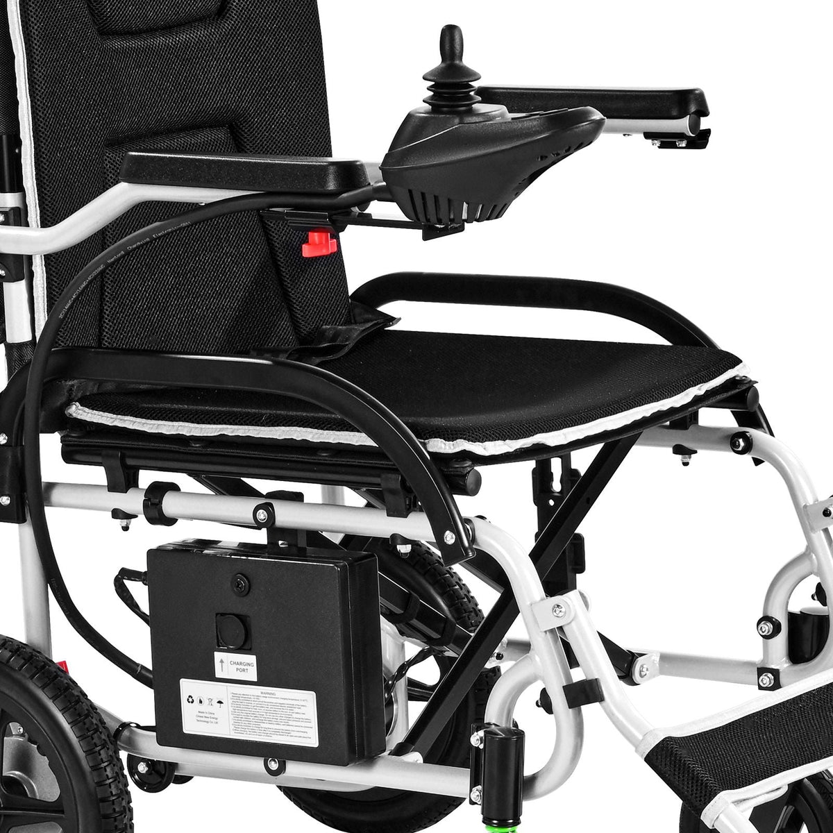 Electric Wheelchair for Adults, 220lbs Capacity, Foldable & Lightweight Motorized Wheelchair, 12-Mile Long Travel Range, All-Terrain Powered Chair, Portable for Seniors & Disabled