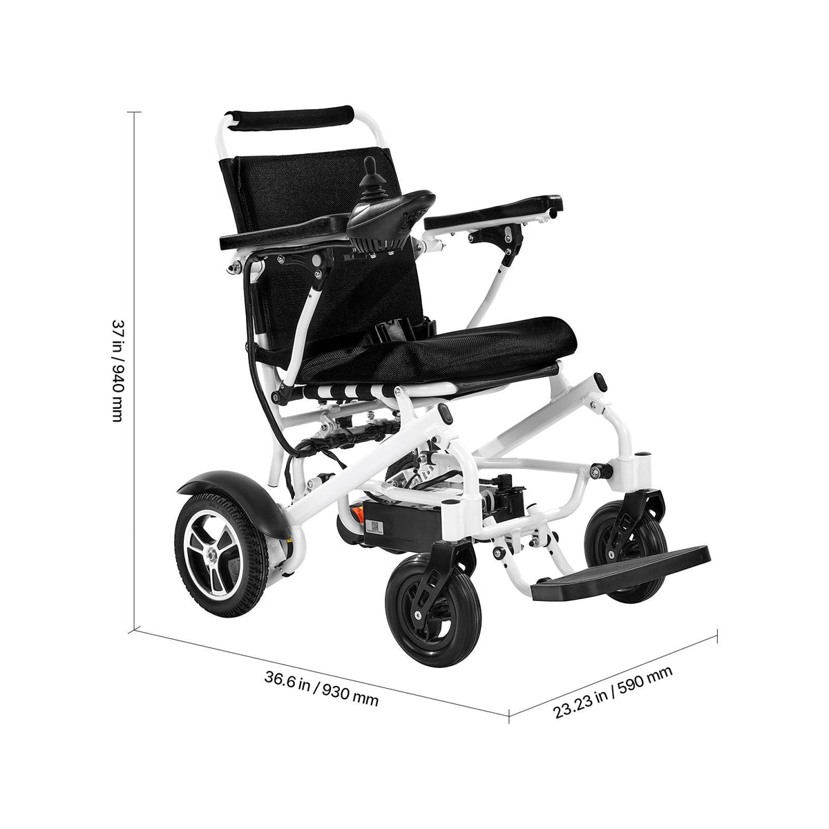 Electric Wheelchair for Adults, 300lbs Capacity, Foldable & Lightweight Motorized Wheelchair, 13-Mile Long Travel Range, All-Terrain Powered Chair, Portable for Seniors & Disabled