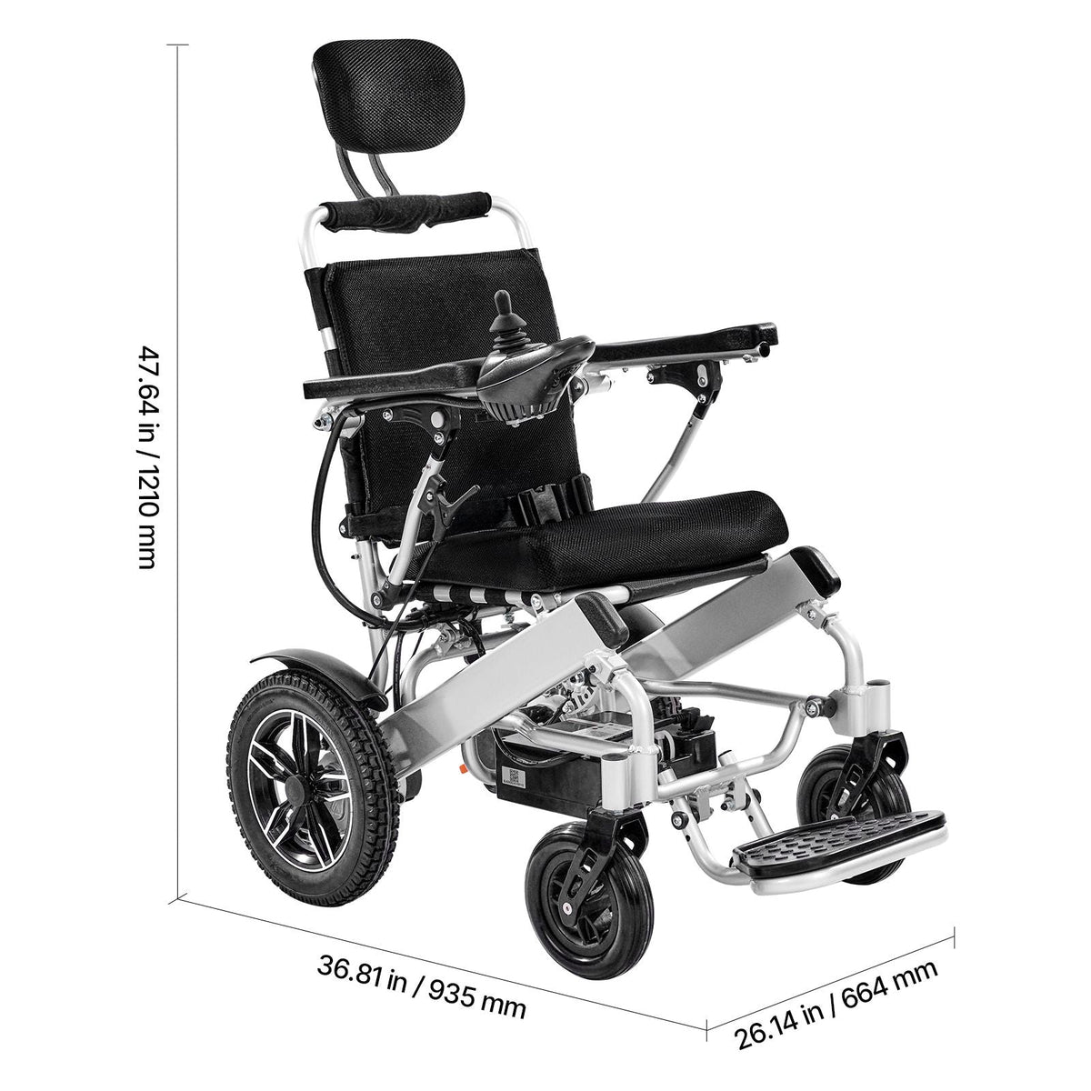 Electric Wheelchair for Adults, 300lbs Capacity with Adjustable Backrest, Foldable & Lightweight Motorized Wheelchair, 13-Mile Range, All-Terrain Powered Chair, Portable for Seniors & Disabled