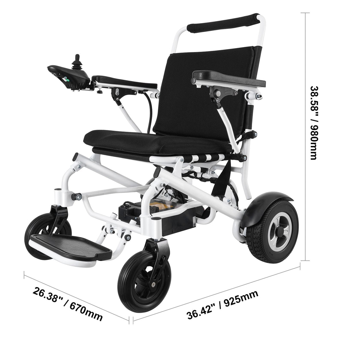 Electric Wheelchair for Adults Seniors, 300 lbs Weight Capacity, 20 in Width Lightweight Foldable Motorized Power Wheelchairs, Long Range All Terrain Aluminum Alloy Chair