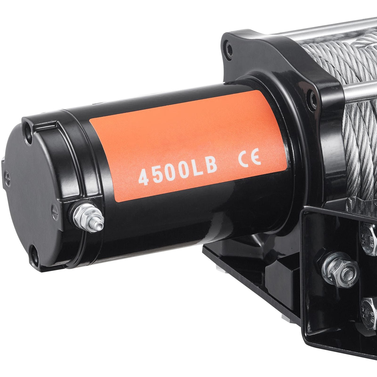 Electric Winch, 12V 4500 lb Load Capacity Steel Rope Winch, IP55 1/4' x 39ft ATV UTV Winch with Wireless Handheld Remote & 4-Way Fairlead for Towing Jeep Off-Road SUV Truck Car Trailer Boat