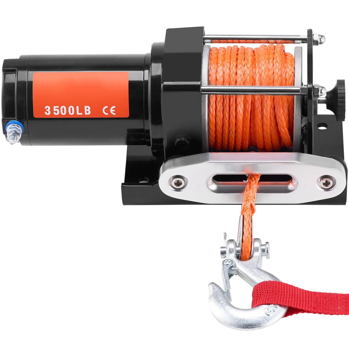Electric Winch, 3500 lb Line Pull Capacity, 12V DC ATV/UTV Winch with Φ3/16 in x 39 ft 12 Strands Synthetic Rope Aluminum Fairlead Wired Remote Control, IP55 Waterproof for Towing UTV ATV Boat