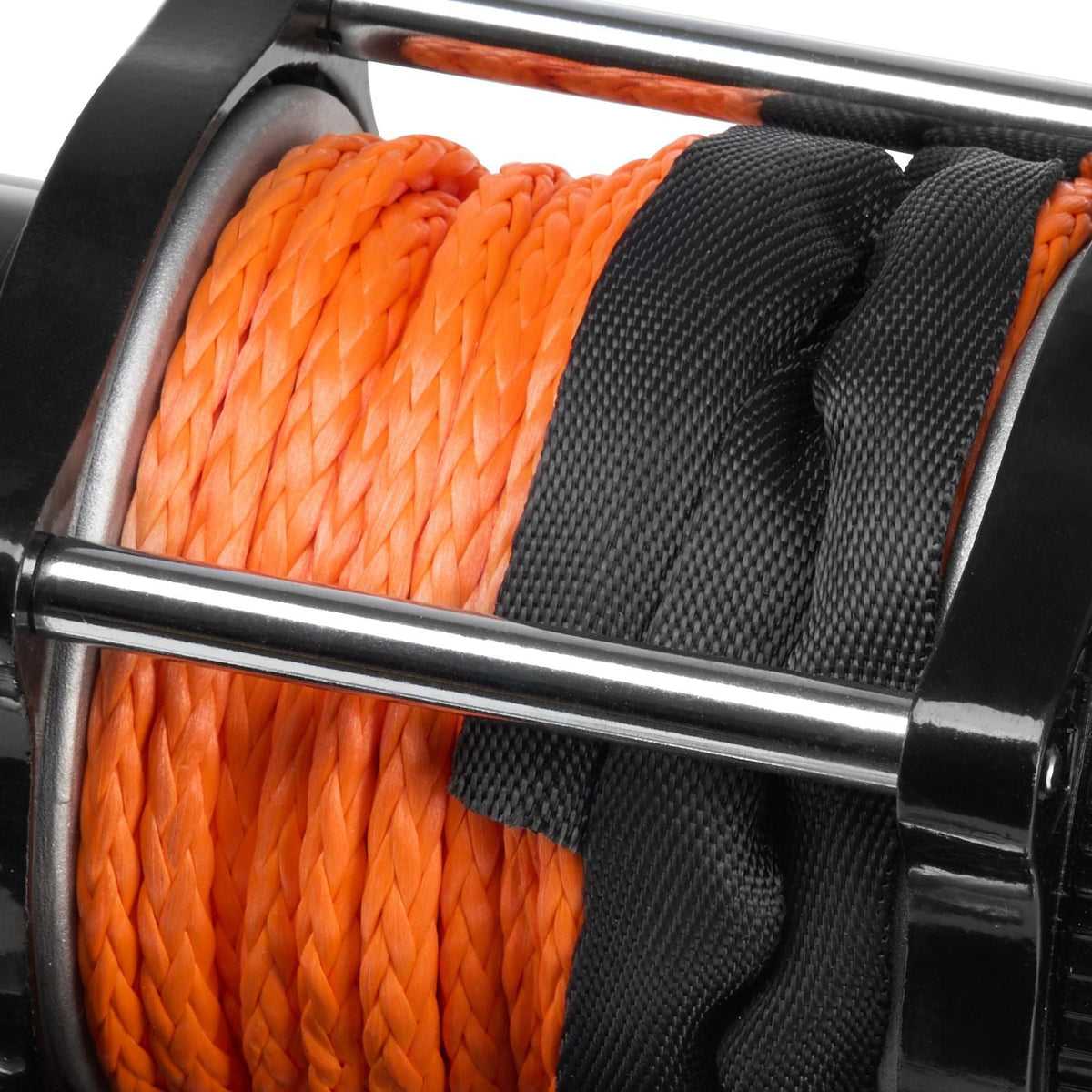 Electric Winch, 4500 lb Line Pull Capacity, 12V DC ATV/UTV Winch with Φ1/4 in x 39 ft 12 Strands Synthetic Rope Aluminum Fairlead Wireless & Wired Remote Control, IP55 Waterproof for UTV ATV