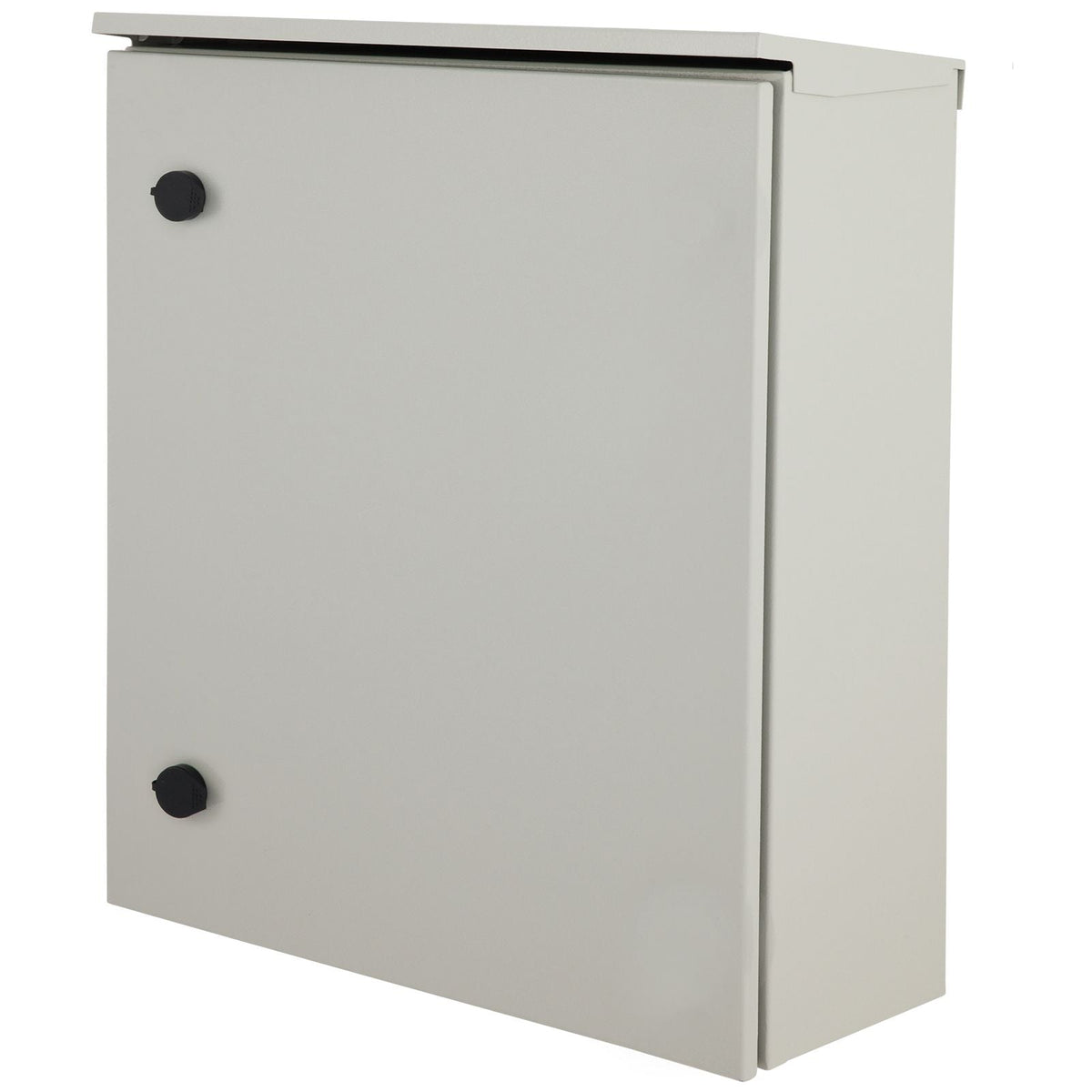 Electrical Enclosure, 24\'\' x 24\'\' x 8\'\', NEMA 4 Outdoor Enclosure, IP65 Waterproof & Dustproof Cold-Rolled Carbon Steel Hinged Junction Box for Outdoor Indoor Use, with Rain H