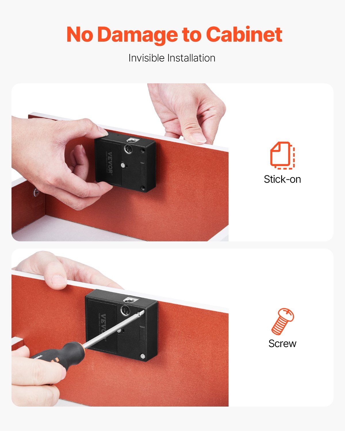 Electronic Cabinet Lock, 4-in-1, Smart Cabinet Lock with 3*AAA Accumulator, Easy-to-install Hidden Cabinet Lock with APP Smart Management, Fits for Various Wooden Cabinets