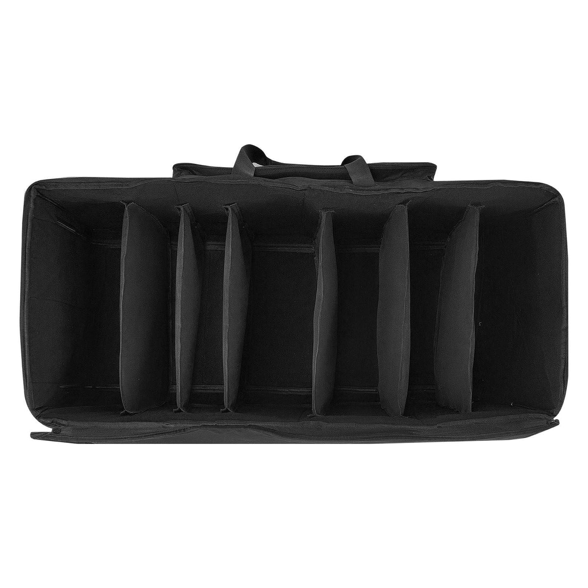 Electronic Drum Kit Bag, 600D, Padded Drum Bag with Wheels, Large 36.2 x 16.5 x 16.1 in Interior, Lightweight Travel Case with Detachable Dividers, Multiple Pockets, for Electric Drums, Black