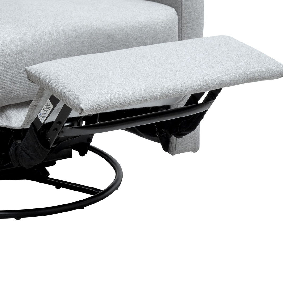 Electronic Power Recliner and Swivel Glider, 250 lbs Weight Capacity Swivel Glider Recliner Chair with USB Port, Polyester Surface Swivel Rocker Recliner for Living Room, Bedroom, Light Gray