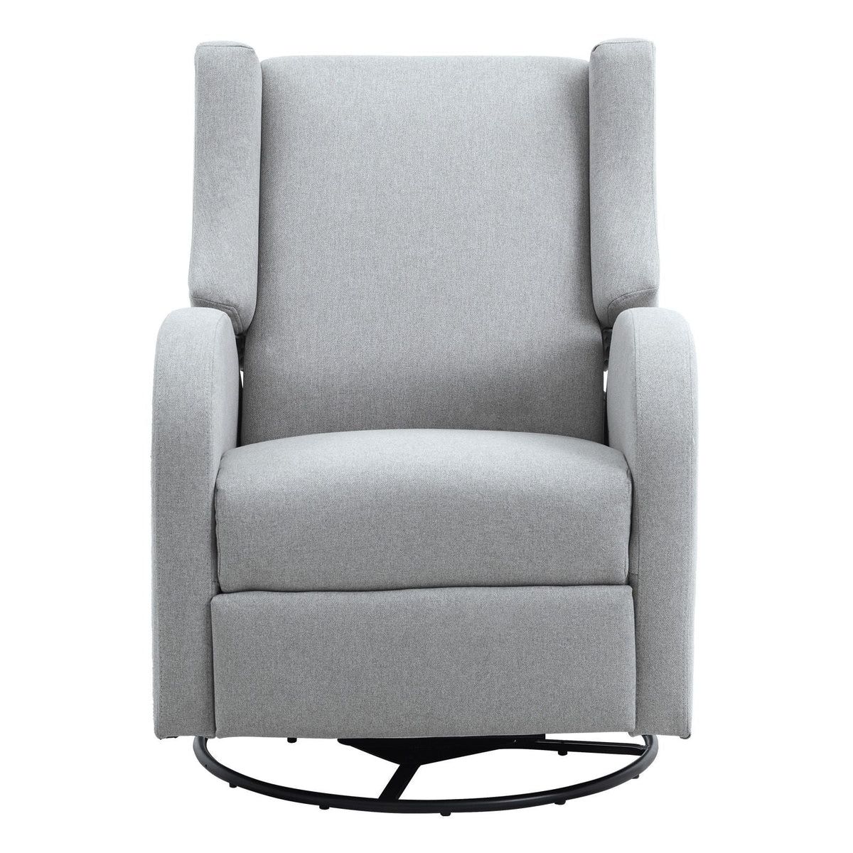 Electronic Power Recliner and Swivel Glider, 250 lbs Weight Capacity Swivel Glider Recliner Chair with USB Port, Polyester Surface Swivel Rocker Recliner for Living Room, Bedroom, Light Gray