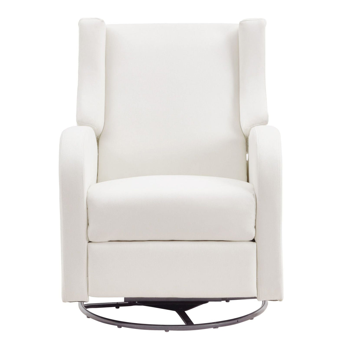 Electronic Power Recliner and Swivel Glider, 250 lbs Weight Capacity Swivel Glider Recliner Chair with USB Port, Polyester Surface Swivel Rocker Recliner for Living Room, Bedroom, Off White