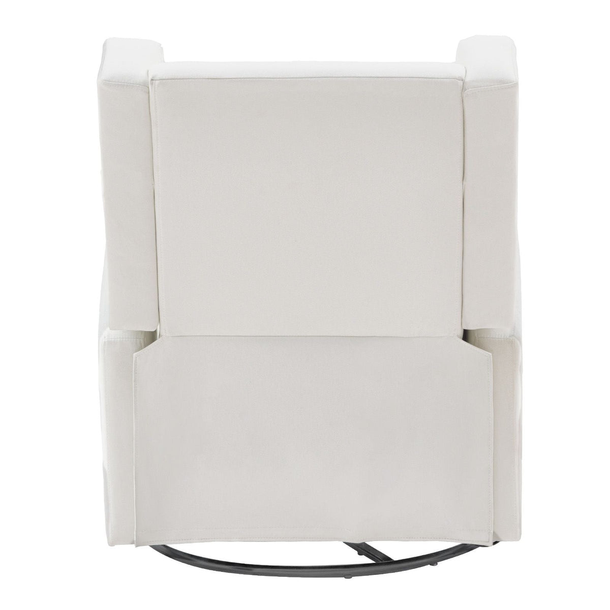 Electronic Power Recliner and Swivel Glider, 250 lbs Weight Capacity Swivel Glider Recliner Chair with USB Port, Polyester Surface Swivel Rocker Recliner for Living Room, Bedroom, Off White
