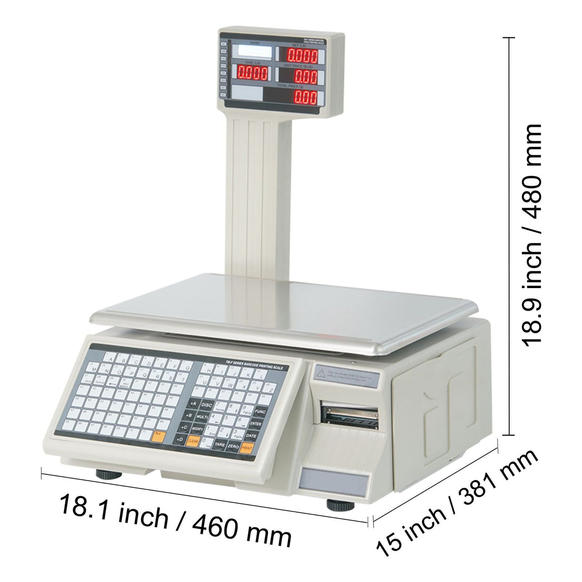 Electronic Price Computing Scale, 66 LB Digital Deli Weight Scales, LCD & LED Digital Commercial Food Fruit Meat Produce Counting Weight, for Retail Store, Kitchen, Restaurant Market, and Farmer
