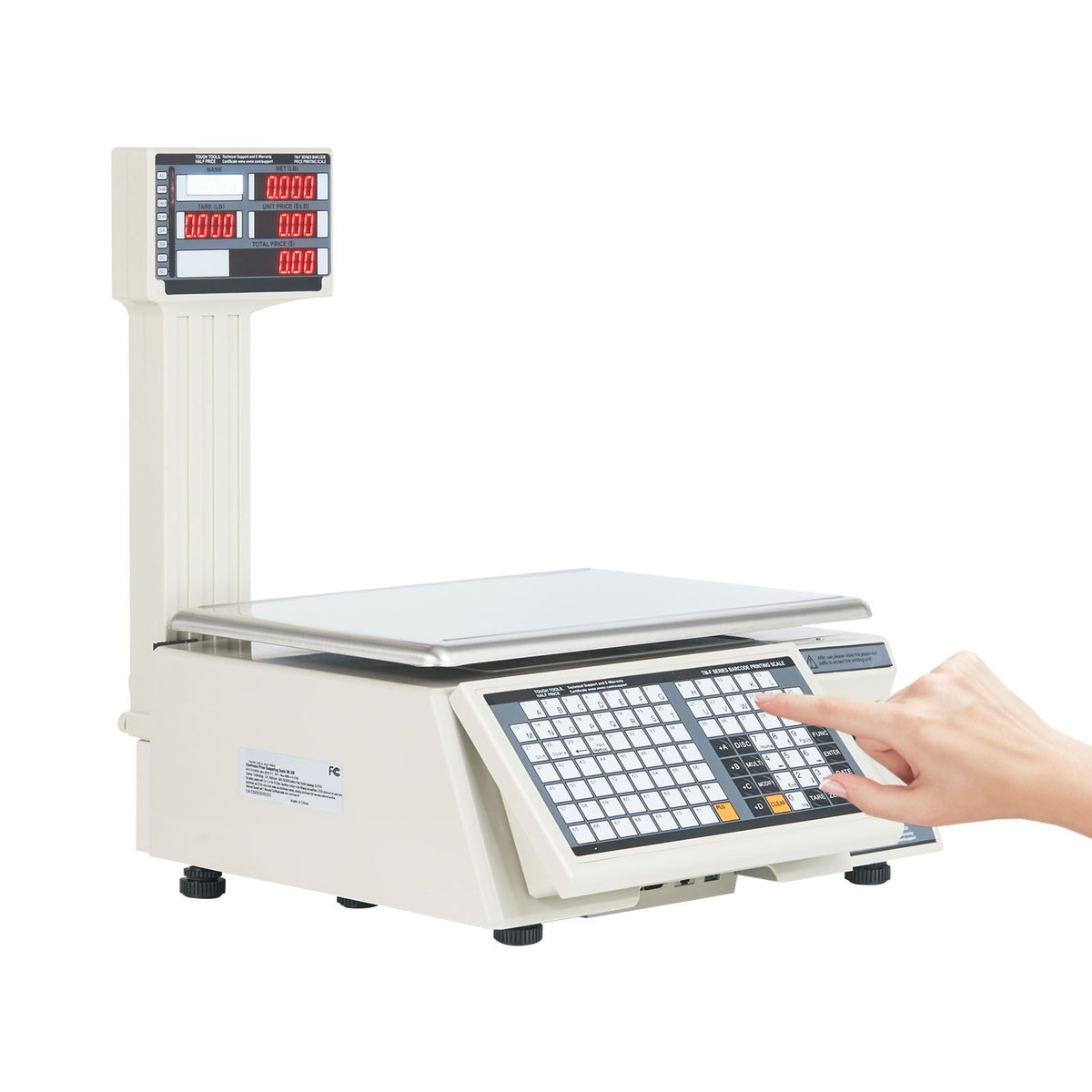 Electronic Price Computing Scale, 66 LB Digital Deli Weight Scales, LCD & LED Digital Commercial Food Fruit Meat Produce Counting Weight, for Retail Store, Kitchen, Restaurant Market, and Farmer