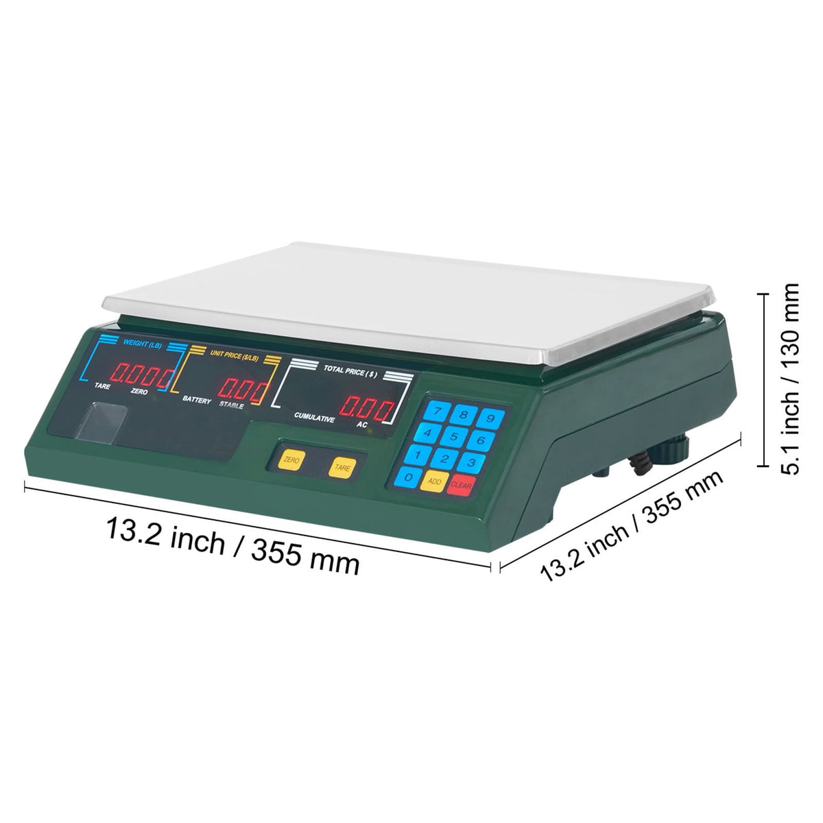 Electronic Price Computing Scale, 66 LB Digital Deli Weight Scales, LED Digital Commercial Food Fruit Meat Produce Counting Weight, for Retail Outlet Store, Kitchen, Restaurant Market, Farmer