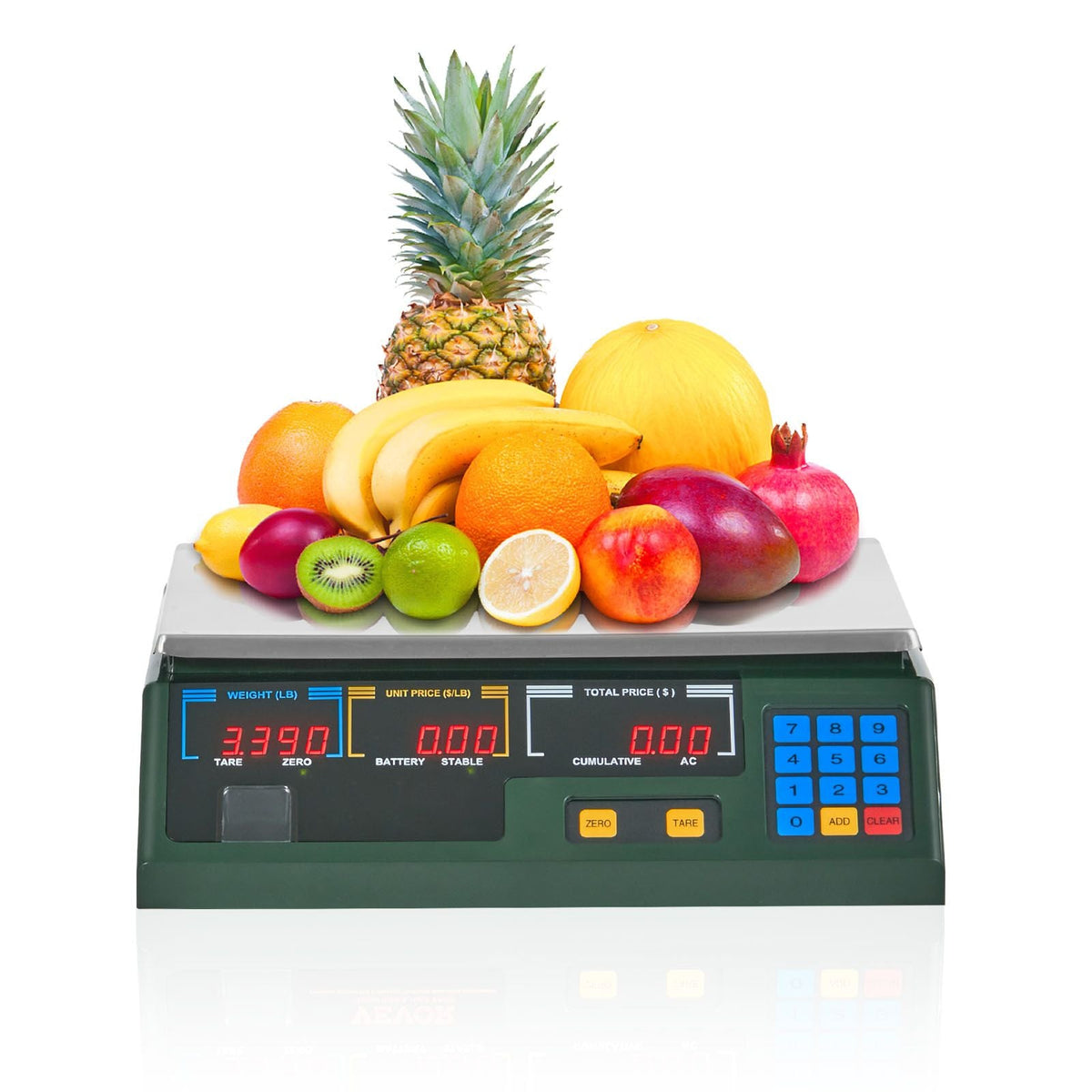 Electronic Price Computing Scale, 66 LB Digital Deli Weight Scales, LED Digital Commercial Food Fruit Meat Produce Counting Weight, for Retail Outlet Store, Kitchen, Restaurant Market, Farmer