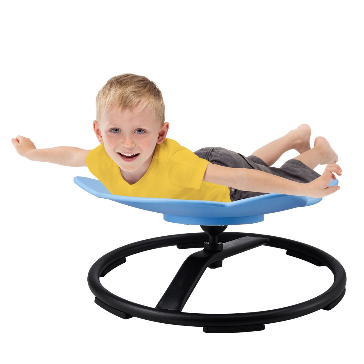 Elephant Kids Swivel Chair, 220 LBS Capacity, 360° Spinning Chair, Autistic Kids Sensory Toy Chair with Non-Slip Metal Base, Toddler Sit and Spin Chair for Coordination Balance Focus Blue