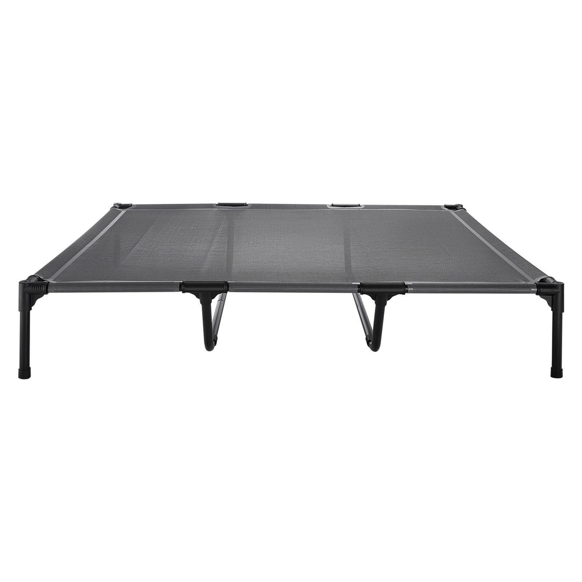 Elevated Dog Bed for Large Dogs, Portable Raised Dog Cot with Steel Metal Frame and Breathable Teslin Mesh, Indoor & Outdoor Pet Cooling Raised Hammock Bed, XL, Gray