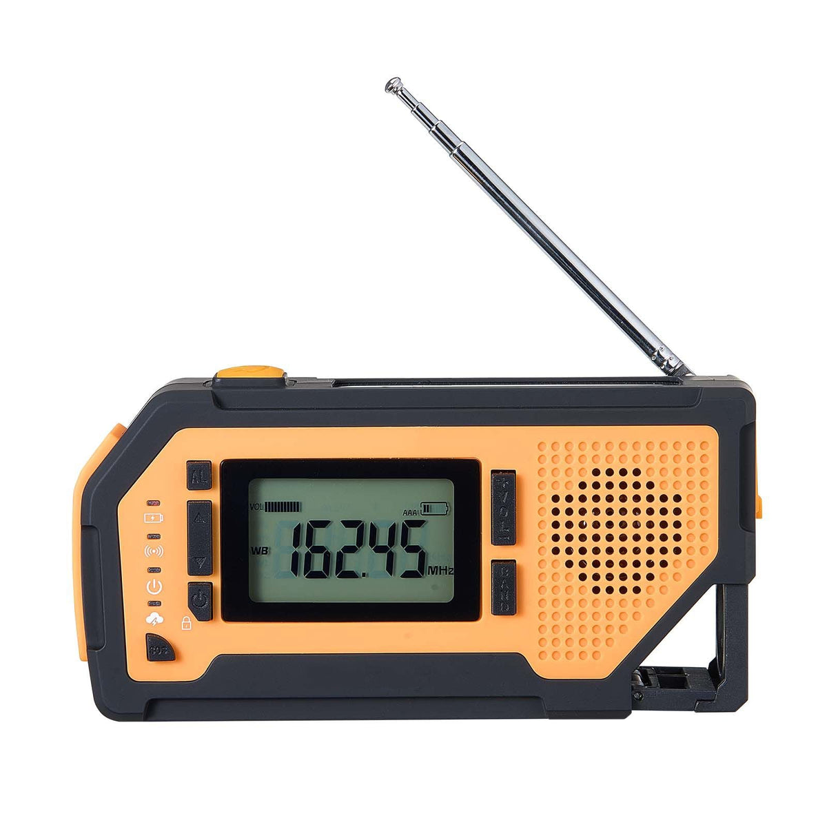 Emergency Weather Radio, 2000mAh Battery, FM/AM/WB/NOAA Alert Solar Hand Crank Emergency Radio, with USB Charging Cable, SOS Alarm and Flashlight, Portable for Outdoor Emergencies, Camping
