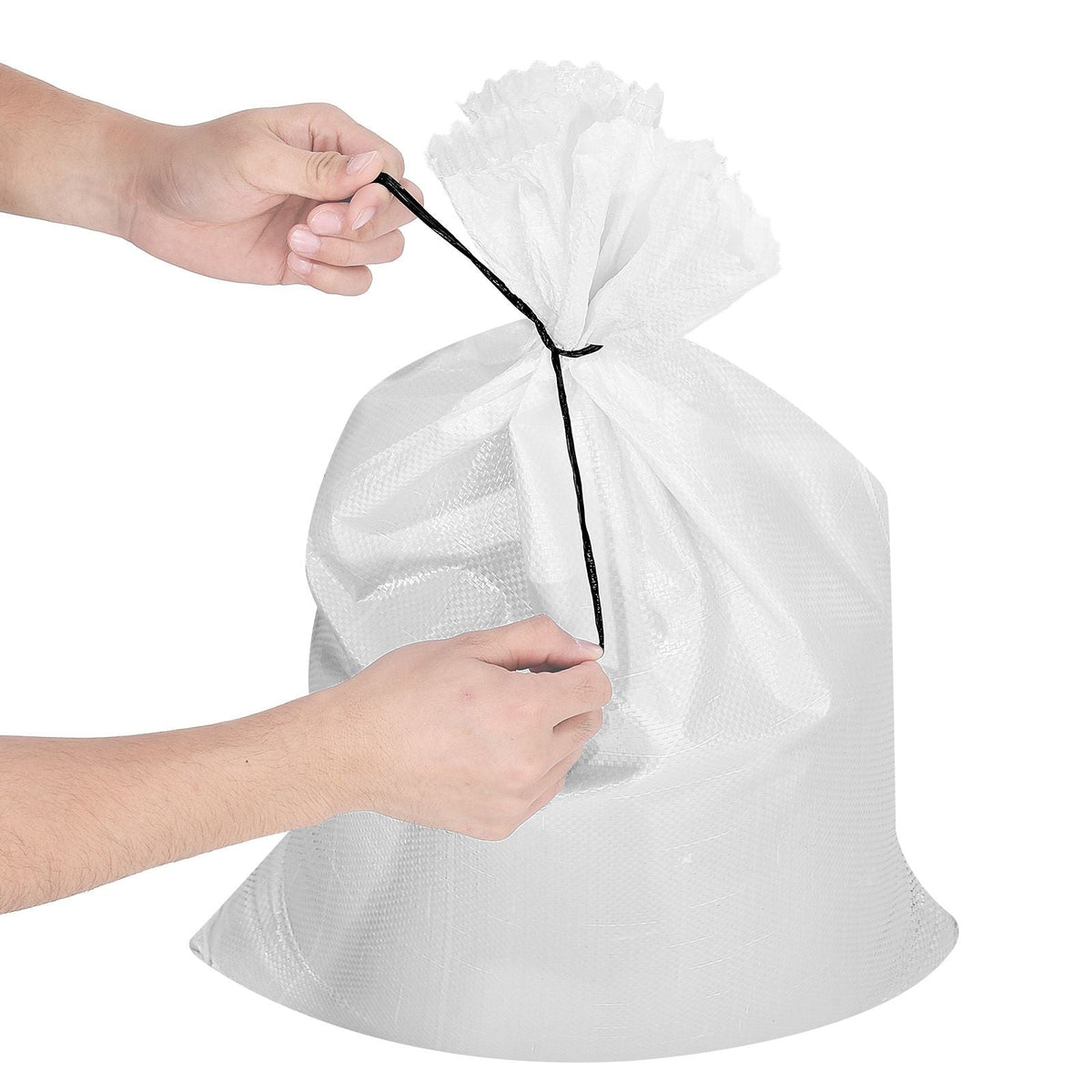 Empty Sandbags, 1000 Packs 16 x 26 in, Heavy Duty Sand Bags Sacks with Ties, 50lb Capacity Woven Polypropylene Sandbags, Tear-Resistant & UV-Resistant Sand Bags for Flood Protection Barrier
