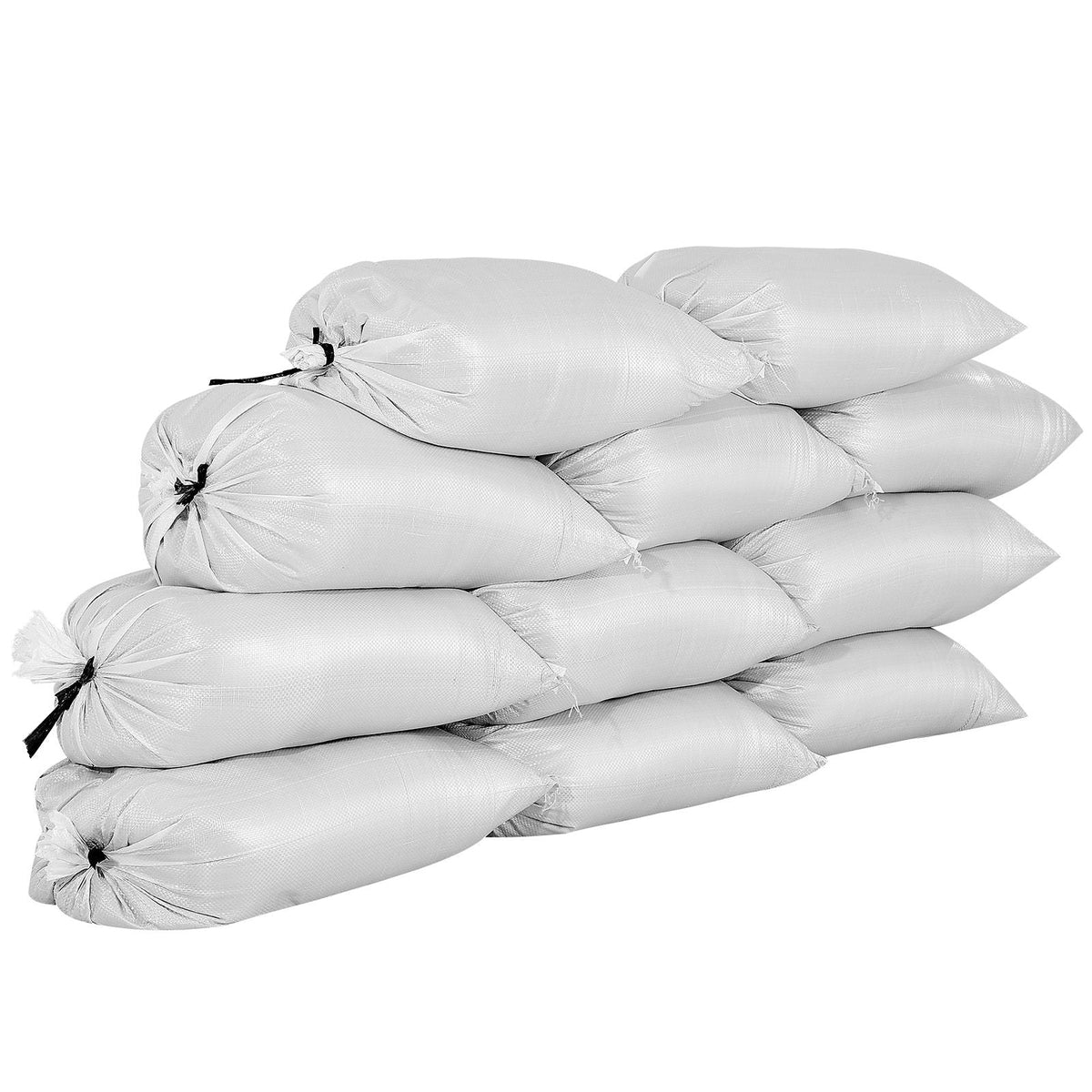 Empty Sandbags, 200 Packs 16 x 26 in, Heavy Duty Sand Bags Sacks with Ties, 50lb Capacity Woven Polypropylene Sandbags, Tear-Resistant & UV-Resistant Sand Bags for Flood Protection Barrier