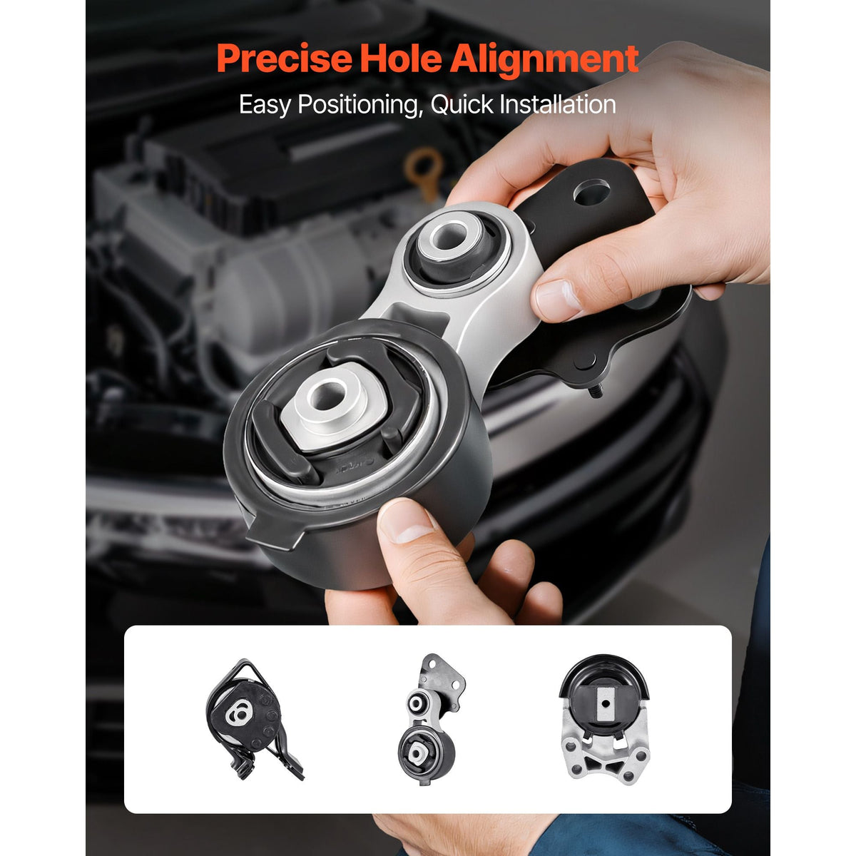 Engine and Transmission Motor Mount Kit Replacement, Set of 3, Compatible with 2007–2014 Ford Edge 3.5L, Replace OE# A5342, A5431, A5605, Secure Support