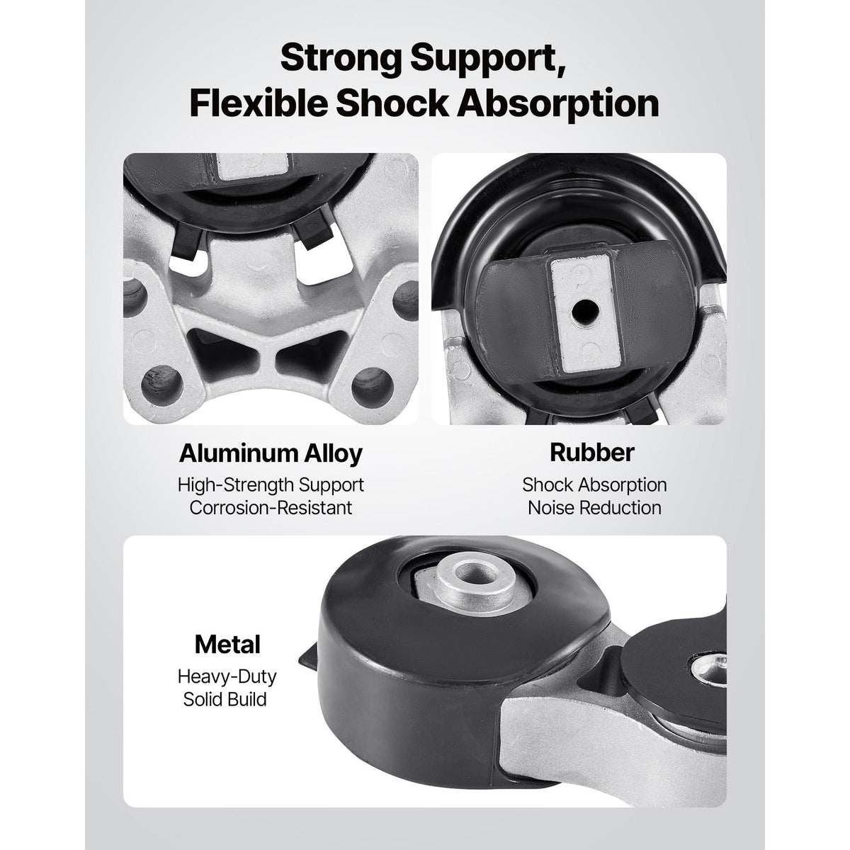 Engine and Transmission Motor Mount Kit Replacement, Set of 3, Compatible with 2007–2014 Ford Edge 3.5L, Replace OE# A5342, A5431, A5605, Secure Support