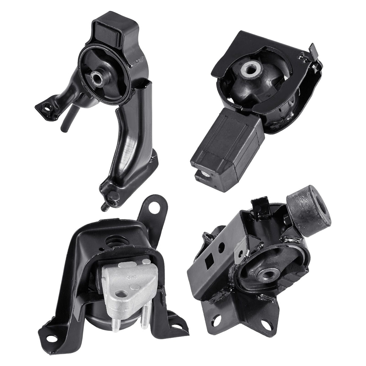 Engine and Transmission Motor Mount Kit Replacement, Set of 4, Compatible with 2003–2008 Toyota Corolla 1.8L L4, Replace OE# A4220, A4219, A4218, A4221, Secure Support