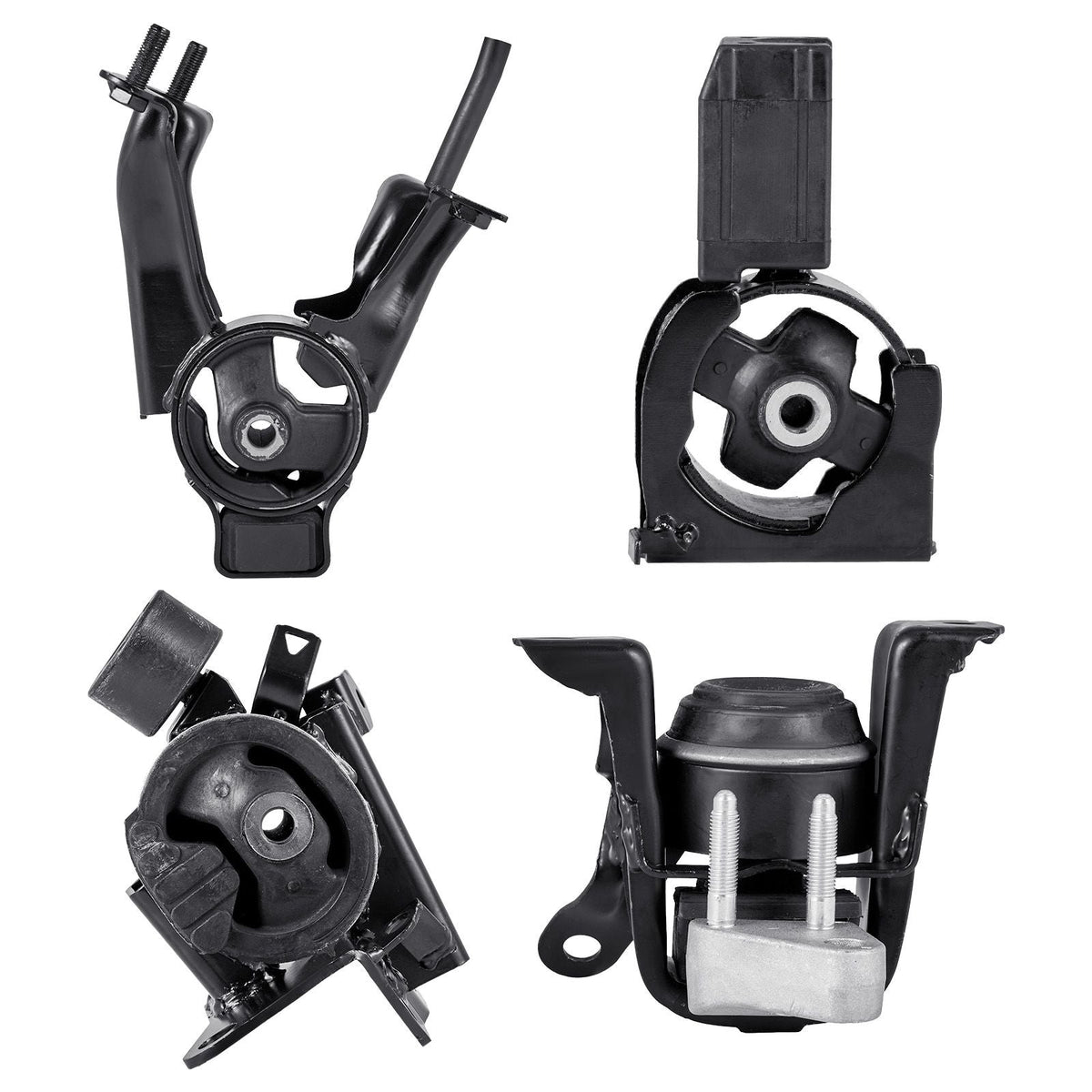 Engine and Transmission Motor Mount Kit Replacement, Set of 4, Compatible with 2003–2008 Toyota Corolla 1.8L L4, Replace OE# A4220, A4219, A4218, A4221, Secure Support