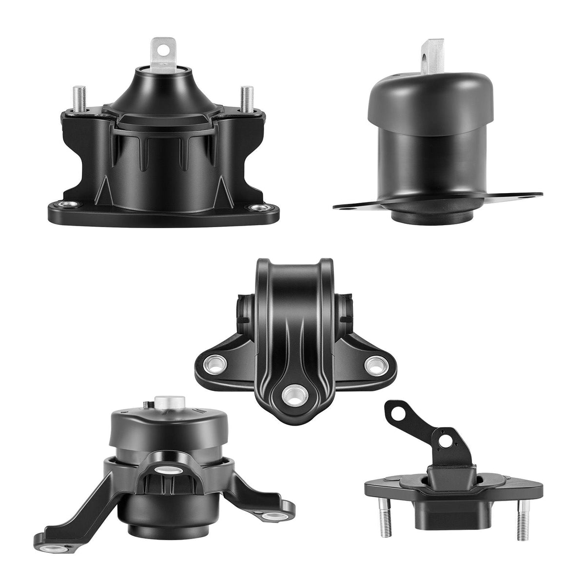 Engine Motor Mount and Transmission Mount Kit Replacement, Set of 5, Compatible with 2008-2012 Honda Accord 2.4L L4 and 2009-2013 Acura TSX 2.4L, Replace OE# A4565 A4572 A4570 A4584 A4561