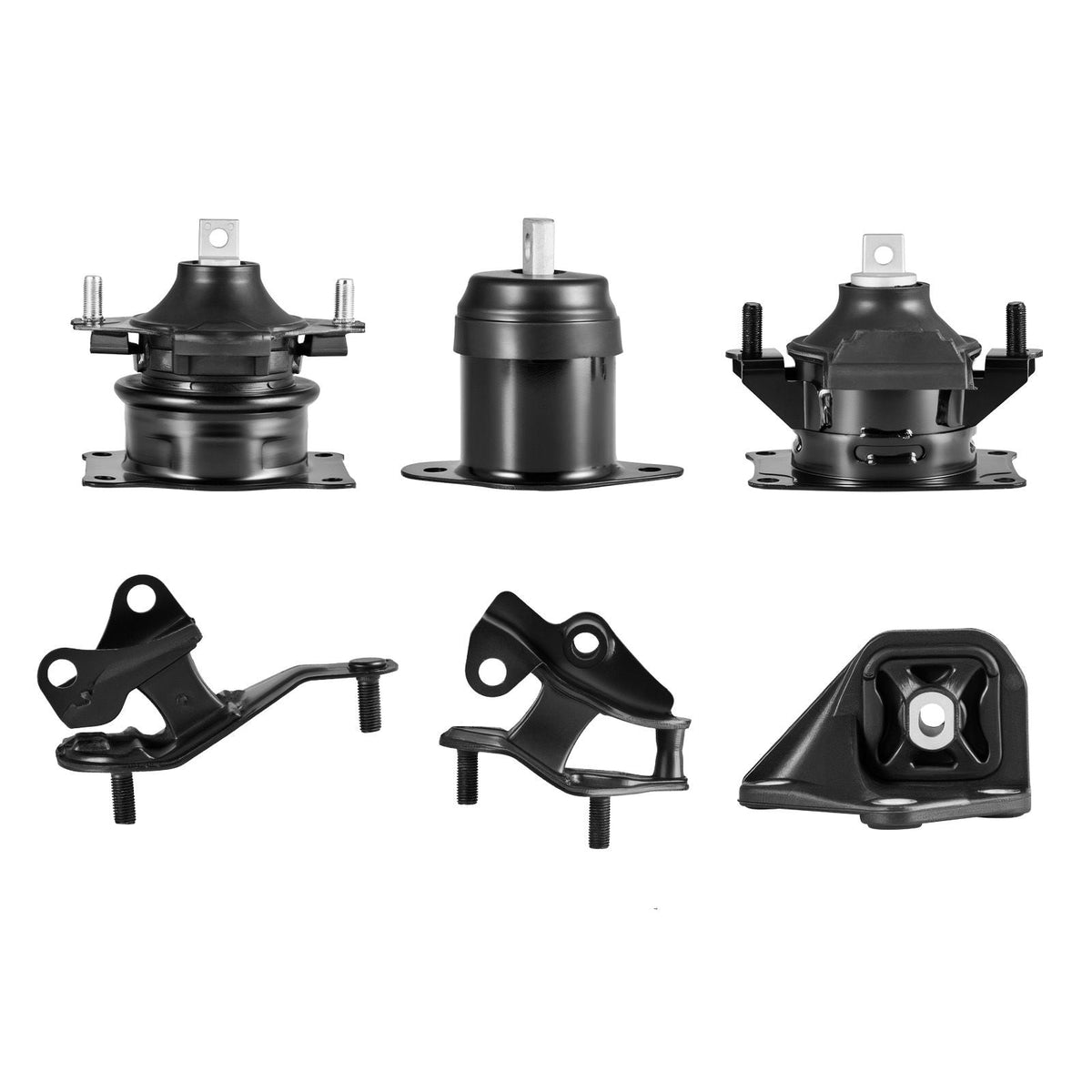 Engine Motor Mount and Transmission Mount Kit Replacement, Set of 6, Compatible with 2003–2007 Honda Accord 2.4L L4, Replace OE# A4526HY, A4517, A4516, A4510, A4509, A4542, Secure Support