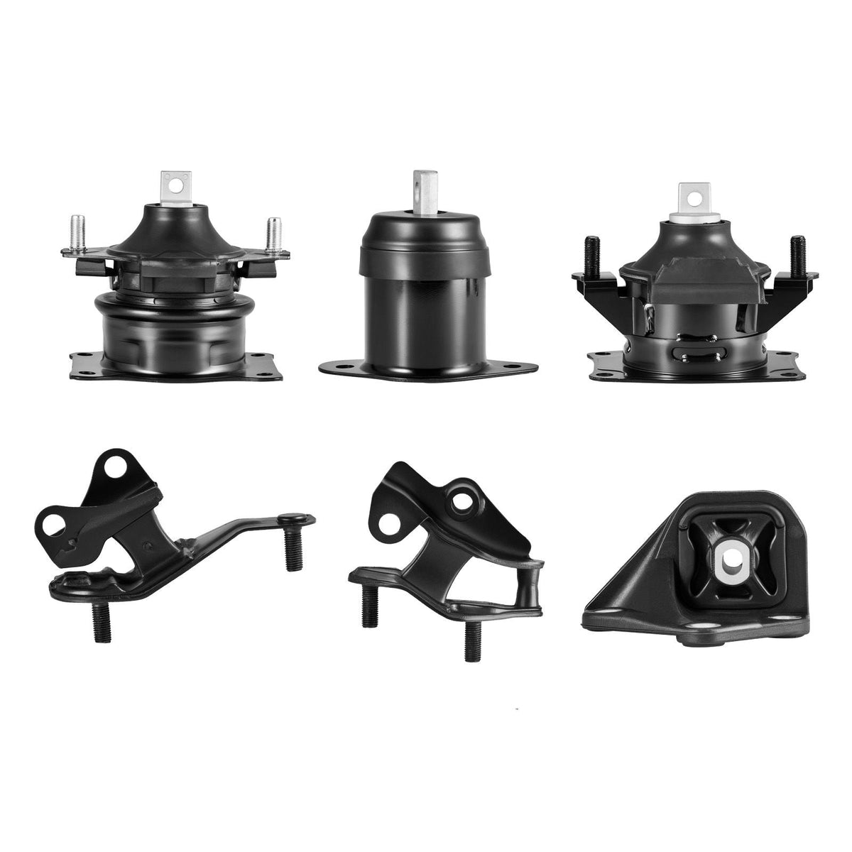 Engine Motor Mount and Transmission Mount Kit Replacement, Set of 6, Compatible with 2003–2007 Honda Accord 2.4L L4, Replace OE# A4526HY, A4517, A4516, A4510, A4509, A4542, Secure Support