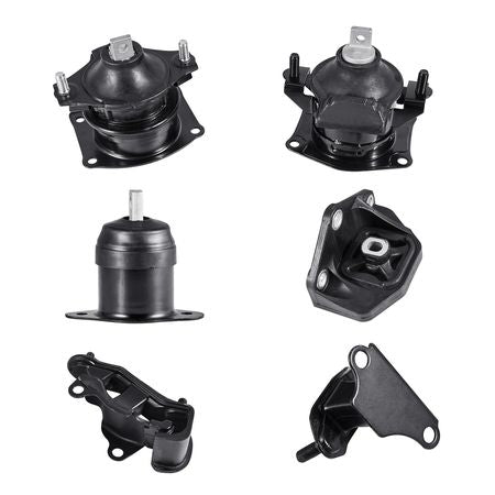 Engine Motor Mount and Transmission Mount Kit Replacement, Set of 6, Compatible with 2003–2007 Honda Accord 3.0L V6, Replace OE# A4526HY, A4517, A4527HY, A4524, A4544, A4525, Secure Support